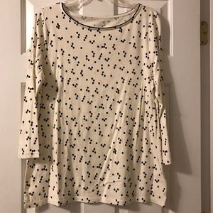 Women’s lands end large crop sleeve T-shirt